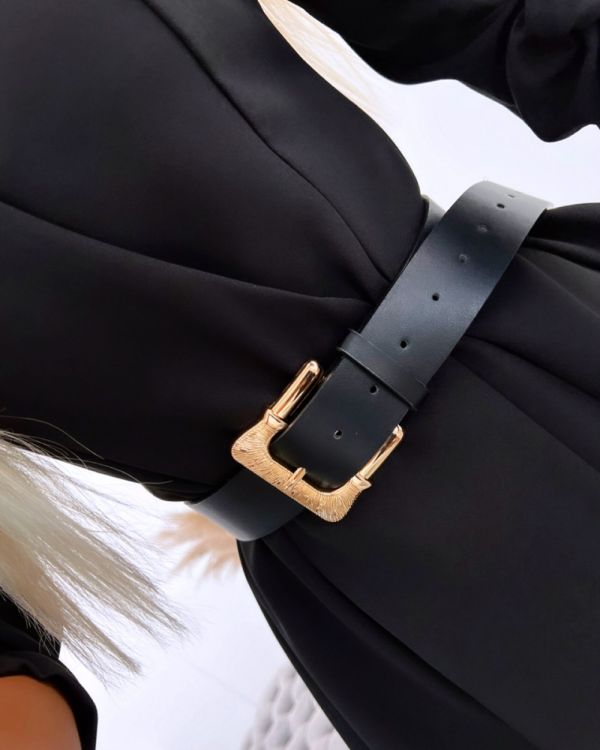 Black Golden Buckle Belt