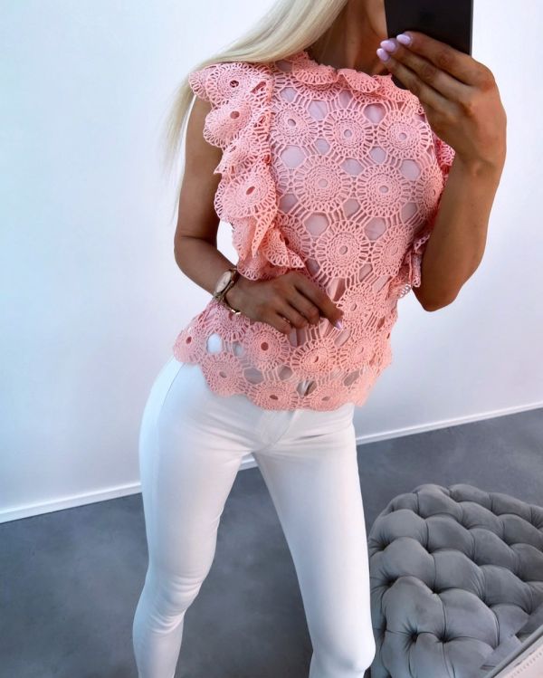 Pink Lace Blouse