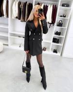 Tumši Sarkans Žakete-kleita Ar Jostu