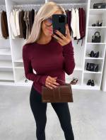 Melns Garroku Elastīga Topa Blūze