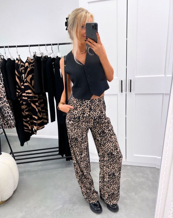 Leopard Leopard Print Pants