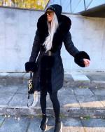 Beež Vööga Soe Talvemantel