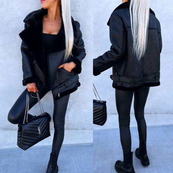 Black Warm Oversized Inner Coat