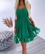 Helesinine Õlapaeltega Sifoonkleit