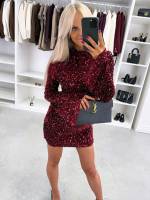 Бежевый Платье с мягкими пайетками