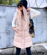 Beež Lühem Kapuutsiga Vest