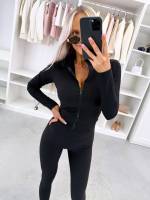 Melns Divdaļīgs Formu Izceļošs Elastīgs Komplekts