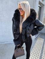 Bēša Bomberjaka Ar Kapuci Un Siltu Oderi