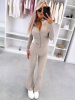 Brūns Divdaļīgs Formu Izceļošs Elastīgs Komplekts