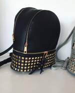 Grey Riveted Backpack