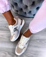 Valge Läikega Vabaaja Jalanõud