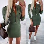 Rožinis Aptempta Suknelė Su Sagomis