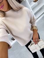 Roosa Kõrgema Kraega Mugav Kampsun