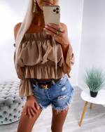 Kollane Sifoonist Crop-top