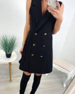 Must Viisakas Vest-kleit