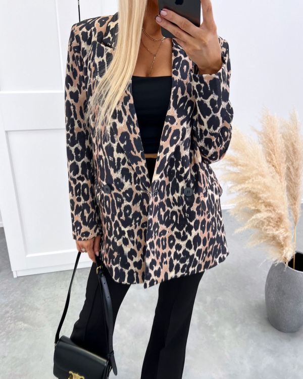 Leopard Oversized Leopard Print Blazer