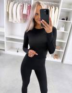 Brązowy Dwuczęściowy Modelujący Komplet Ze Stretchu