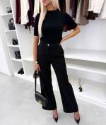 Коричневый Прямые классические брюки