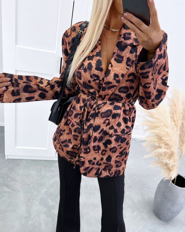 Leopard Leopard Print Blazer-jacket