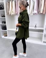 Khaki Oversized K/S Jakk