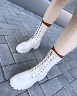 Gaiši Bēša Ērti Zābaki Ar šņorēm