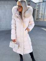 Черный Тёплая зимняя парка с капюшоном