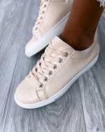 Bēša Ikdienas Apavi Ar čūskas Rakstu