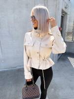 Brązowy Kurtka Z Regulacją W Talii