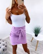 Melns Mīksta Kokvilnas Sasienama Svārki