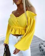 Balta Trumpas Viršus Su Dirželiais