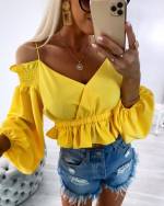 Balta Trumpas Viršus Su Dirželiais