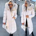 Черный Тёплая зимняя парка с капюшоном