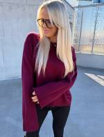 Roosa Laiemate Varrukatega Pehme Kampsun