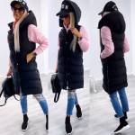 Helesinine Pikem Kapuutsiga Vest