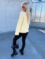 Roosa Laiemate Varrukatega Pehme Kampsun