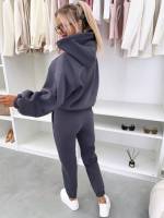 Brązowy Komplet Dresowy