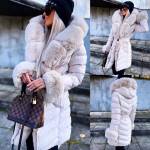 Beež Vööga Soe Talvemantel