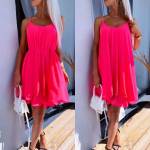 Helesinine Õlapaeltega Sifoonkleit