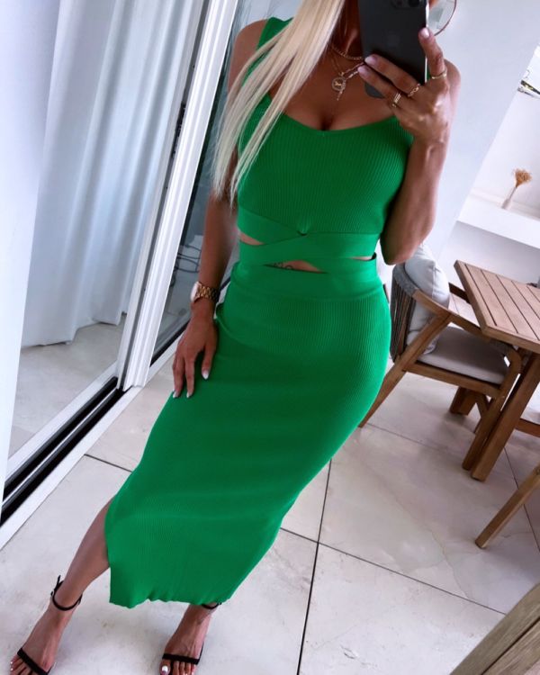 Green Two-piece Set