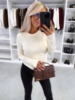 Melns Garroku Elastīga Topa Blūze