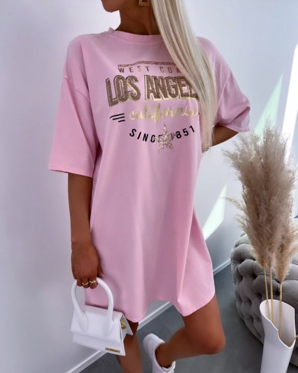 Light Pink Shirt Dress Los Angeles