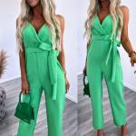 Gaiši Rozā Garš Kombinezons Ar Kabatām 