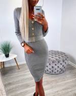 Must Pikkade Käistega Vööga Kampsunkleit