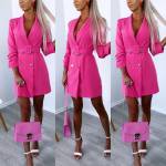 Melns Žaketes Tipa Kleita Ar Jostu