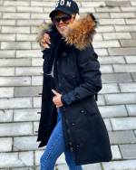 Khaki Naturaalse Karvaga Vetthülgav Pikem Talveparka