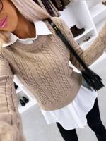 Tumesinine Alusriidega Pehme Sviiter