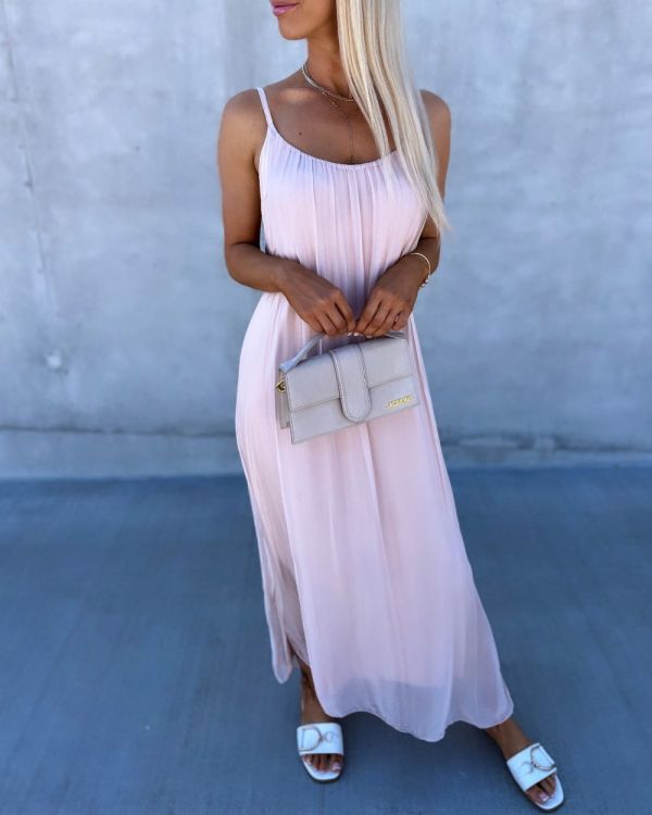 Light Pink Light Flowing Silk Dress